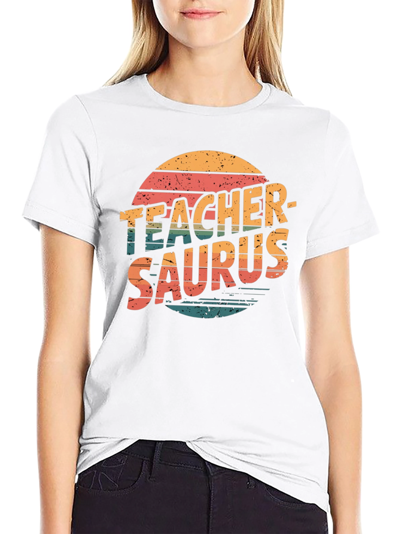 Teacher-Saurus Black T-Shirt