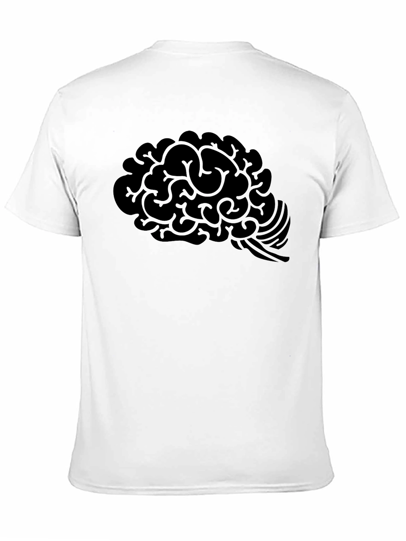 Brain Graphic T-Shirt - Mens Black Cotton Tee