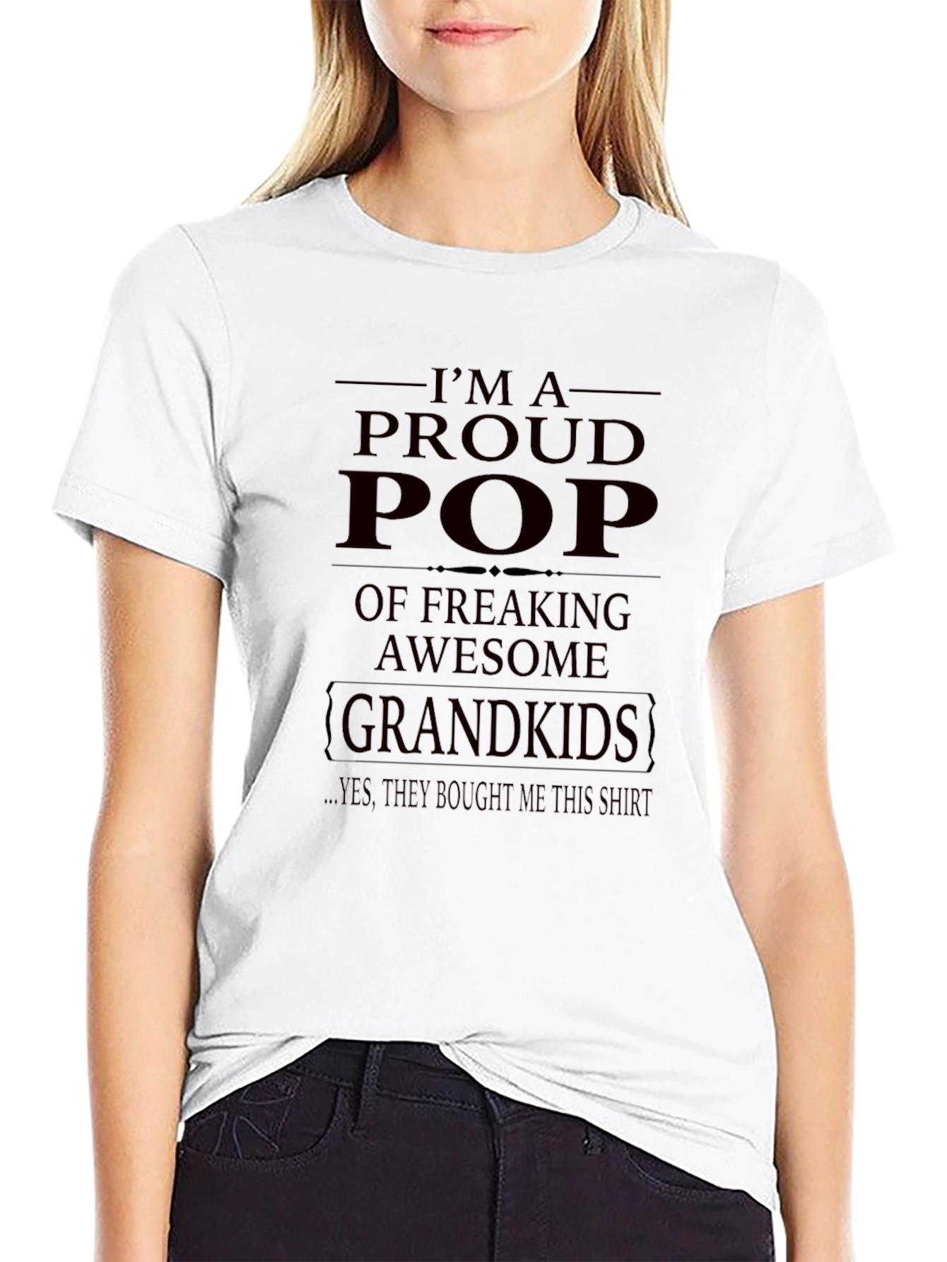 Proud Pop Graphic Tee: Awesome Grandkids Gift