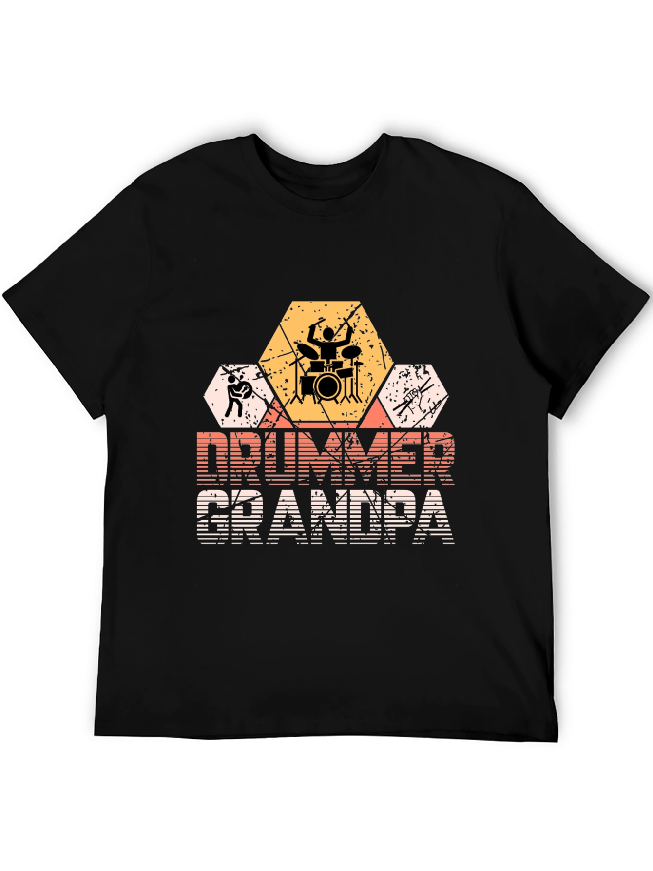 Drummer Grandpa Graphic T-Shirt - Musician Gift