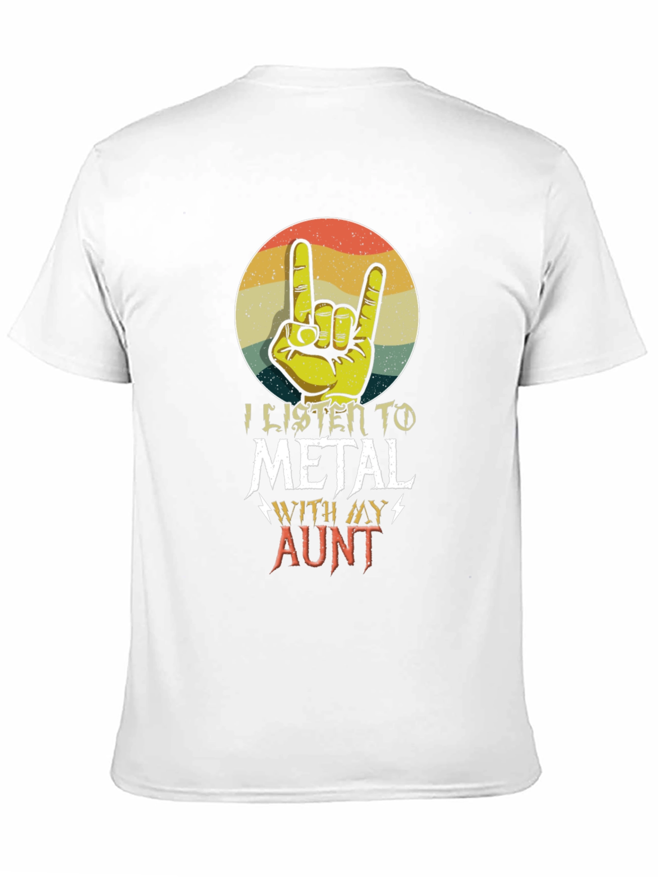 Metal Aunt T-Shirt - Retro Rock Hand