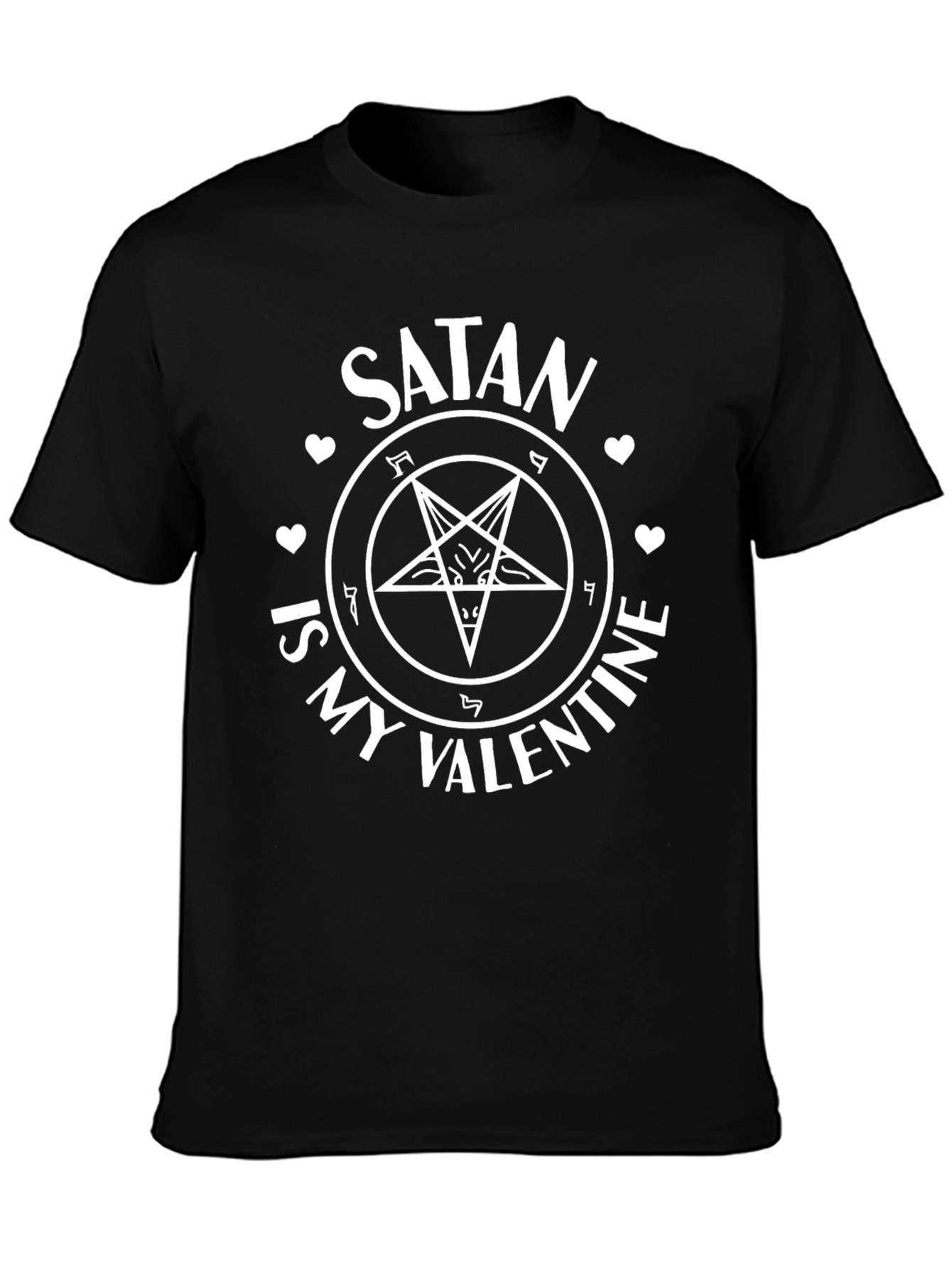 Satan is My Valentine T-Shirt - Black Graphic Tee