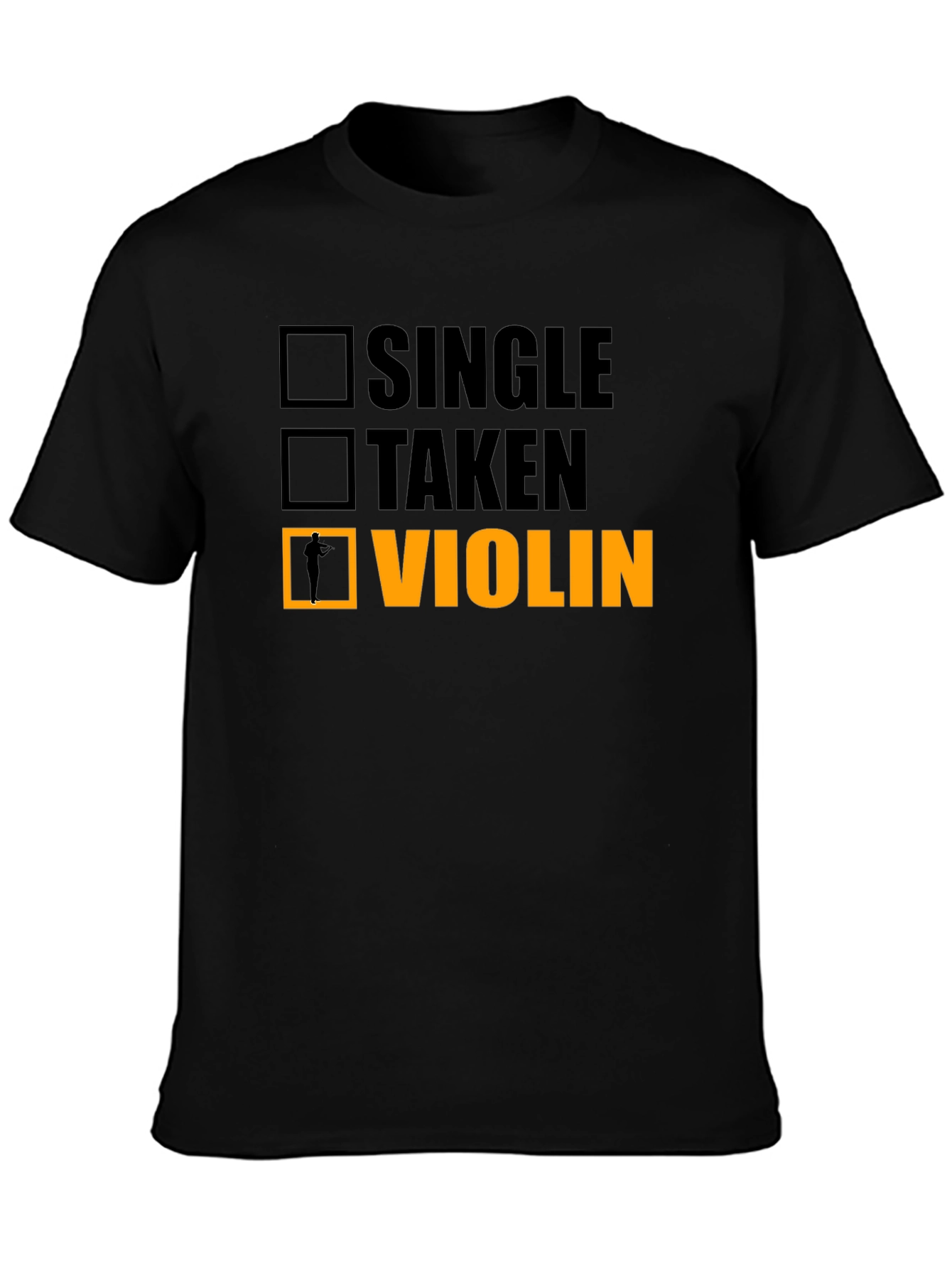 Single Taken Violin Black T-Shirt