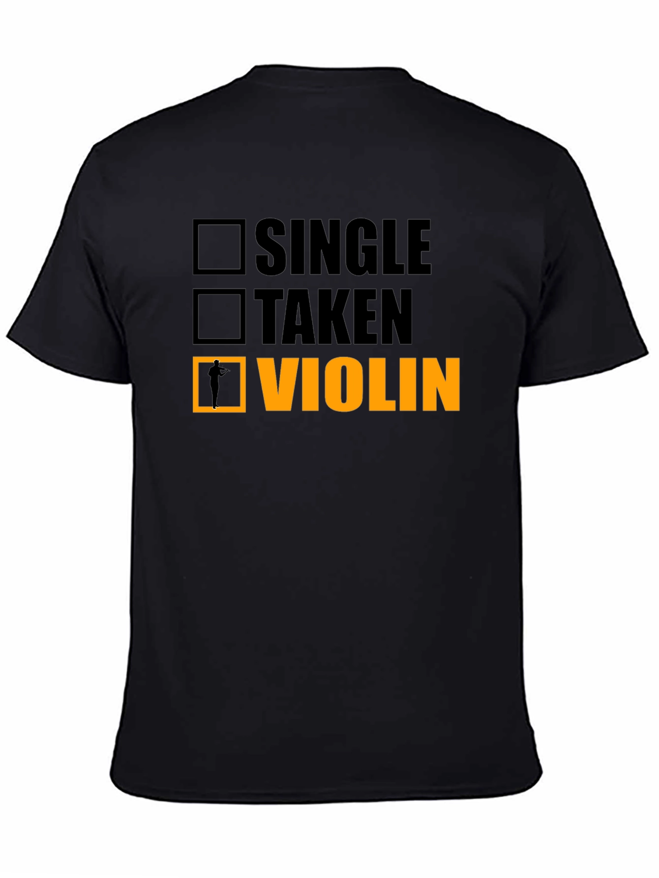 Single Taken Violin Black T-Shirt