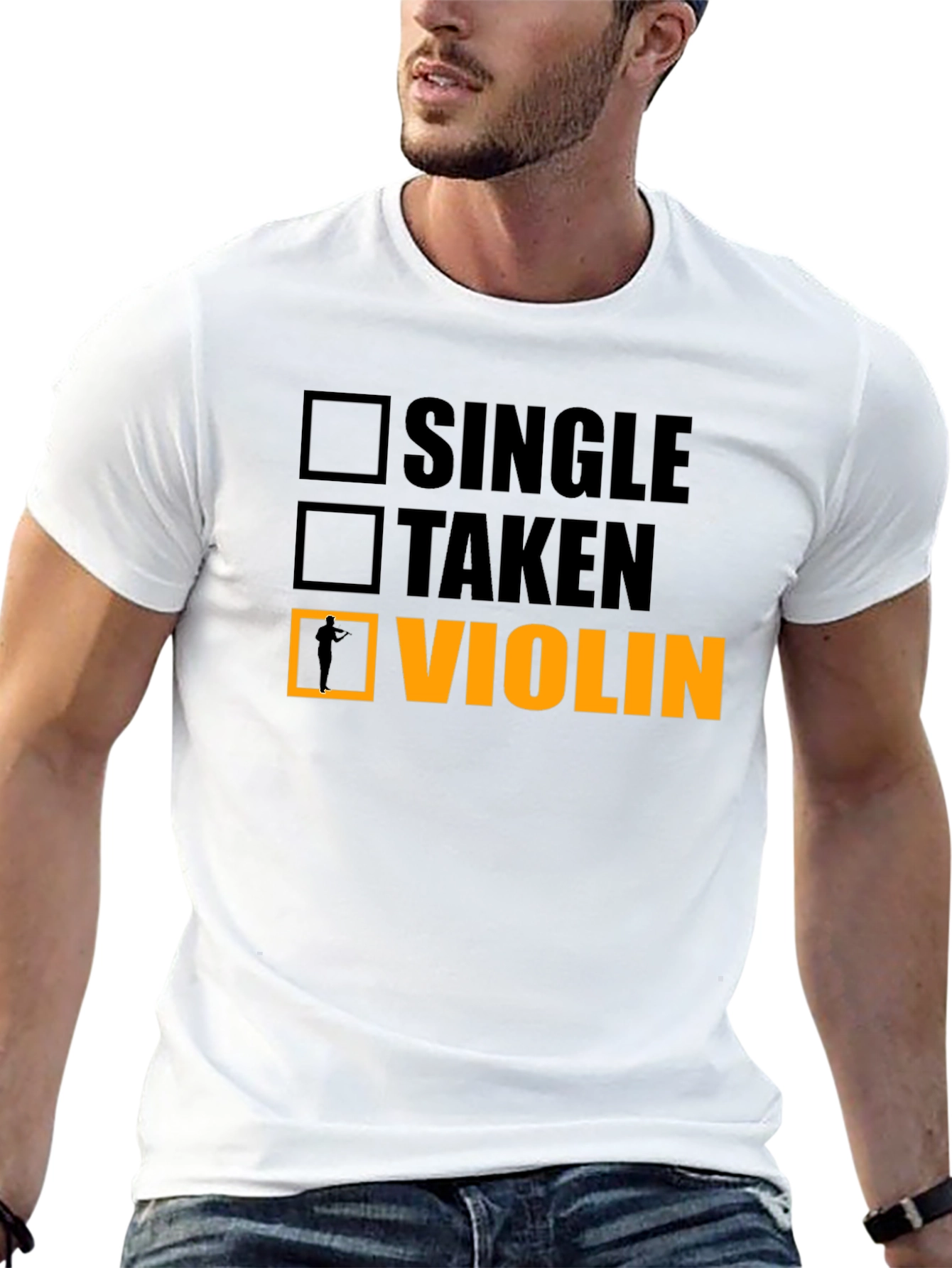 Single Taken Violin Black T-Shirt