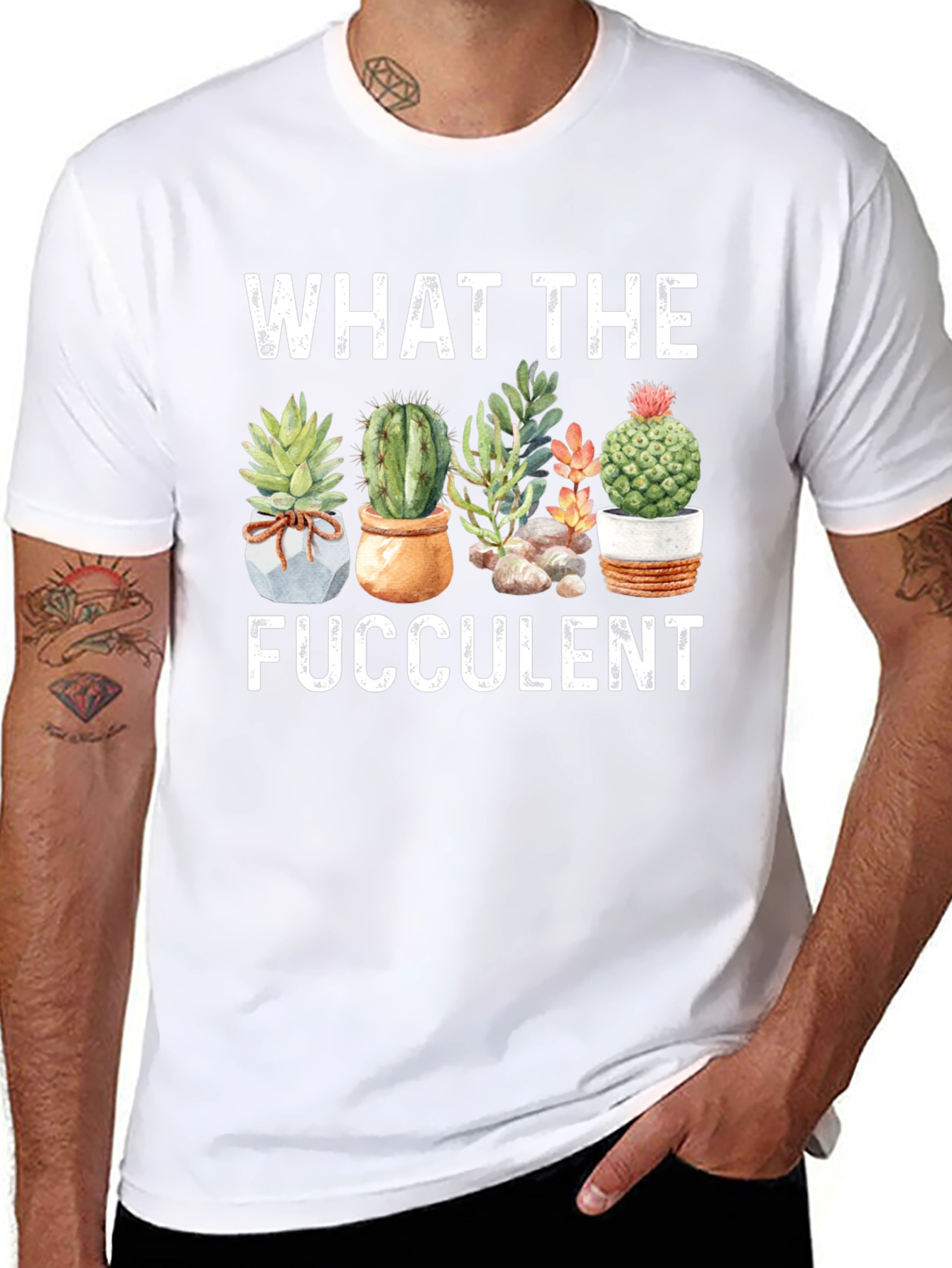 Funny What The Fucculent Graphic T-Shirt