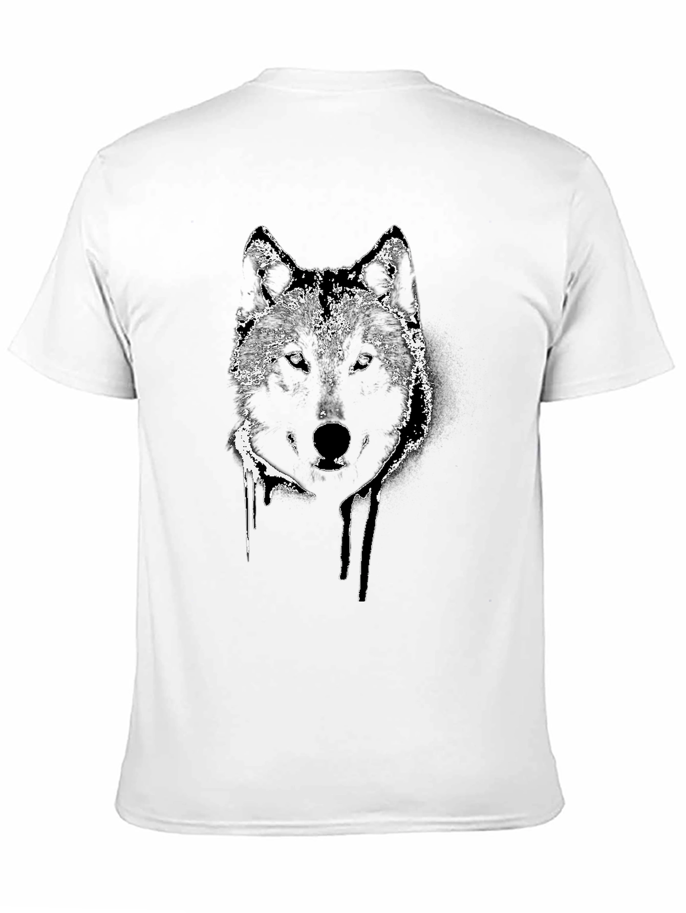 Wolf Graphic Tee - Black Cotton Blend