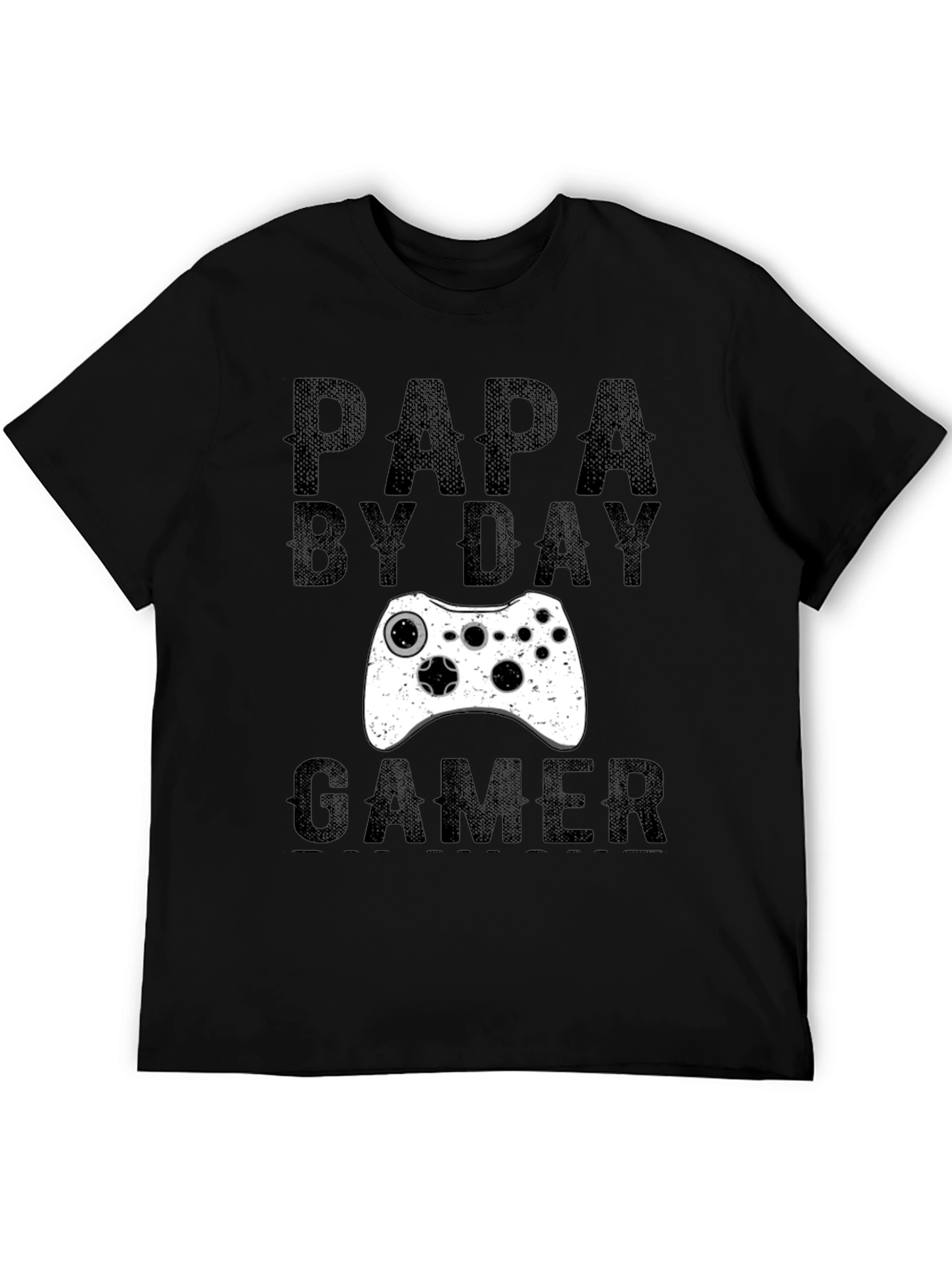 Papa By Day Gamer T-Shirt - Black Graphic Tee