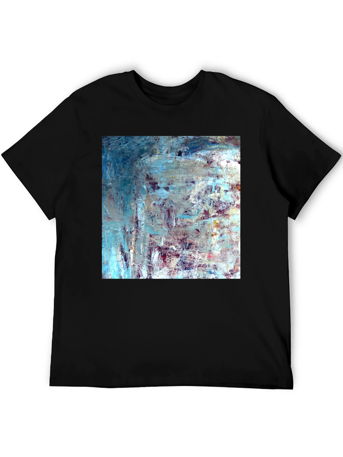 Abstract Art Print Black T-Shirt