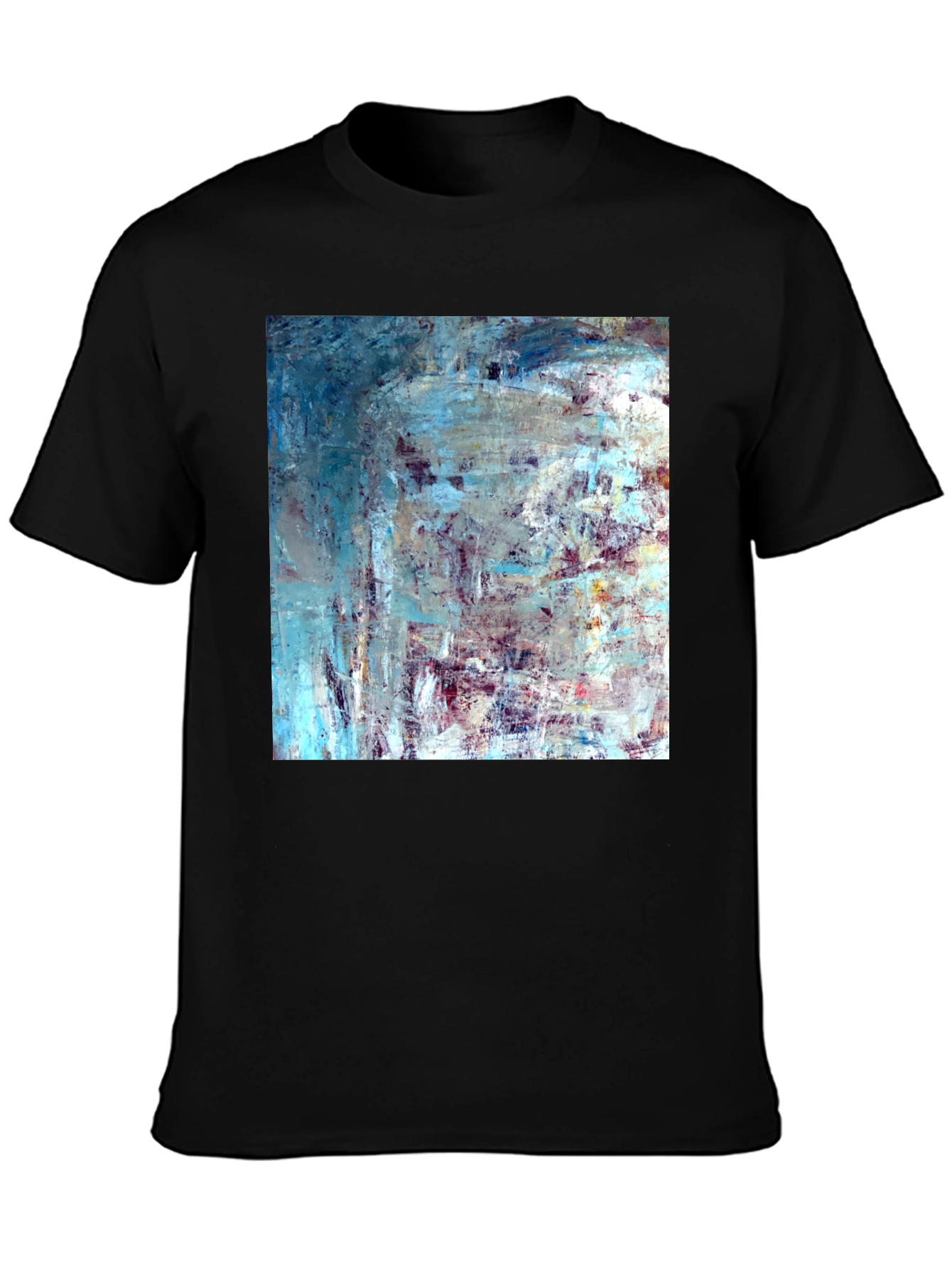 Abstract Art Print Black T-Shirt