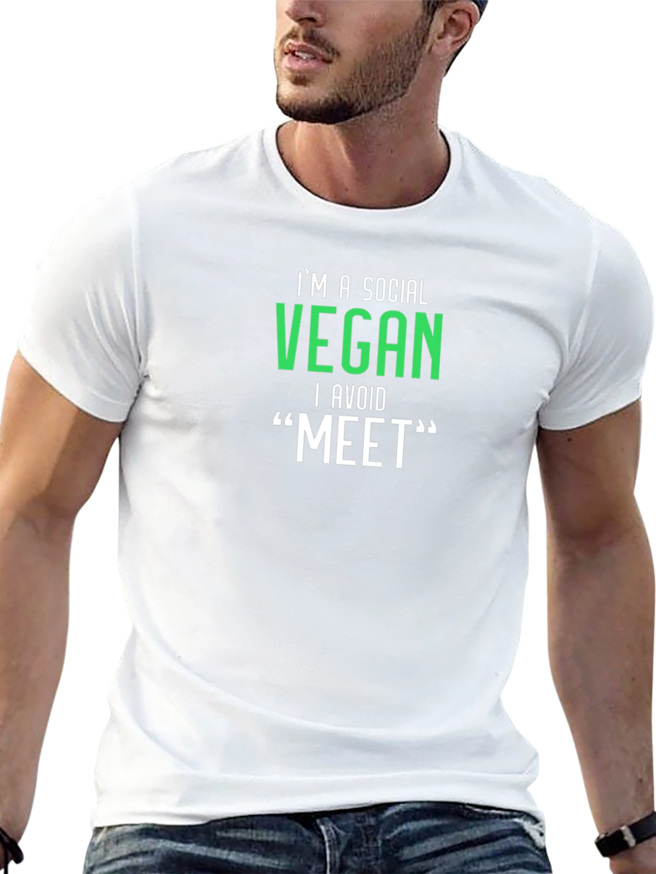 Social Vegan Graphic Tee - Avoid Meat