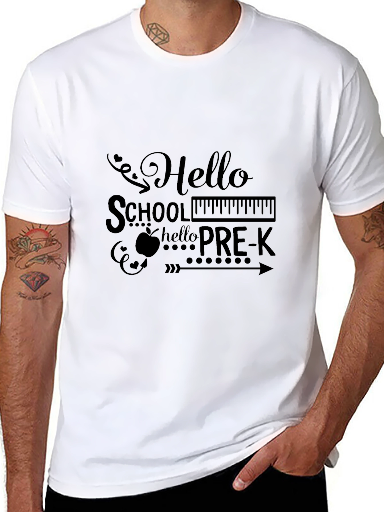 Hello Pre-K Graphic Tee - Back to School Shirt