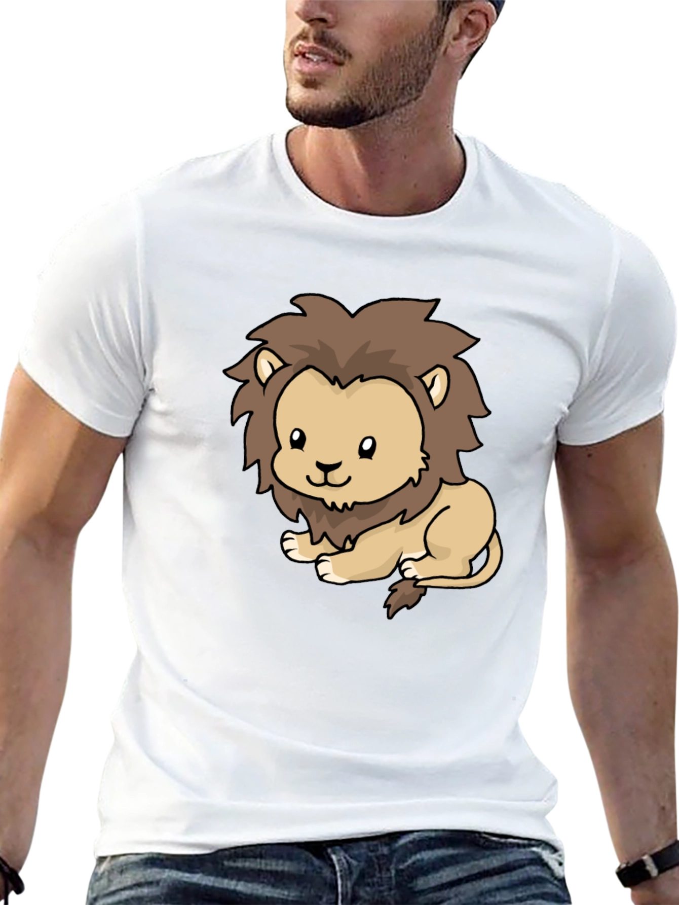 Cute Cartoon Lion Graphic Tee
