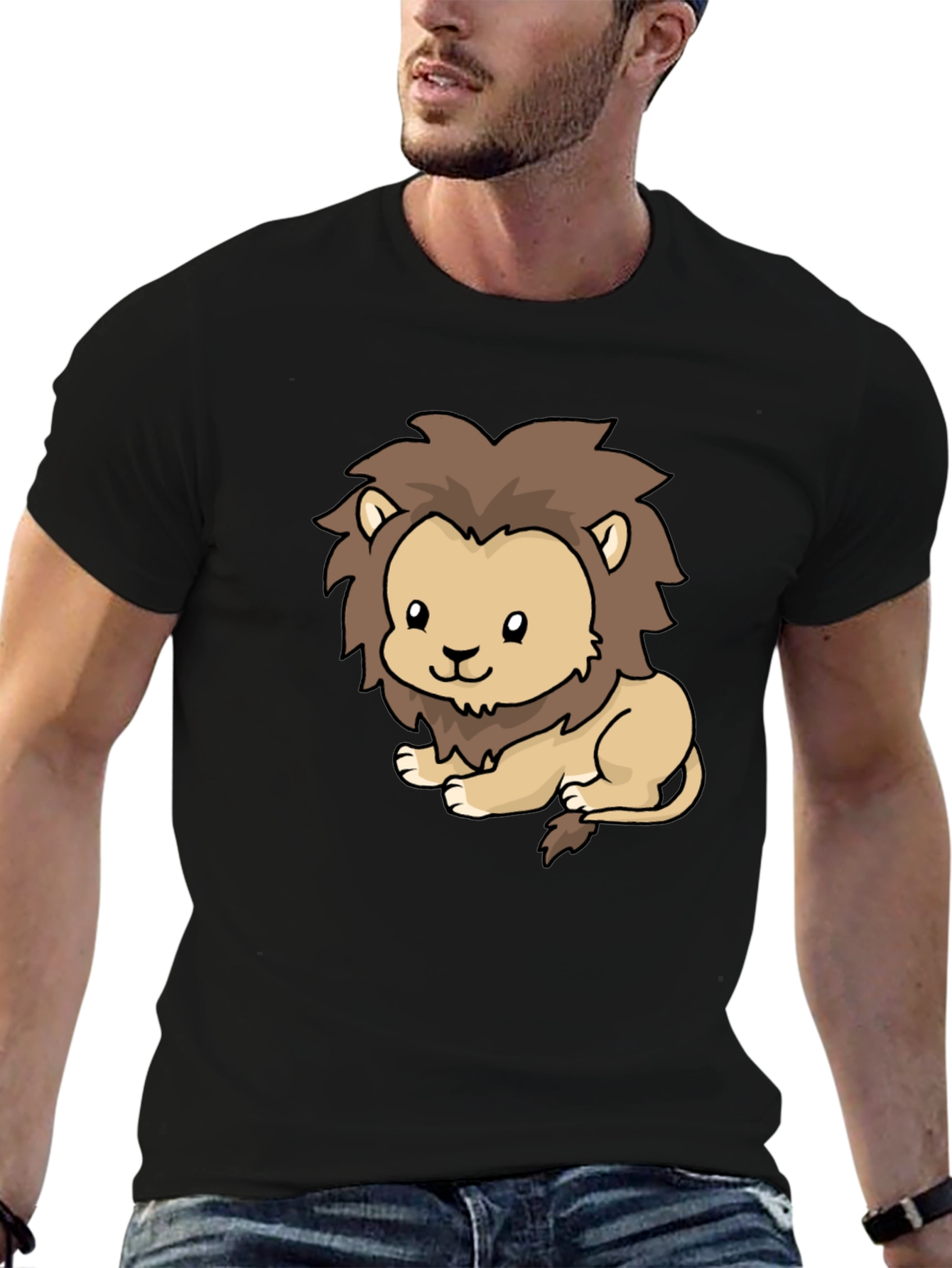 Cute Cartoon Lion Graphic Tee