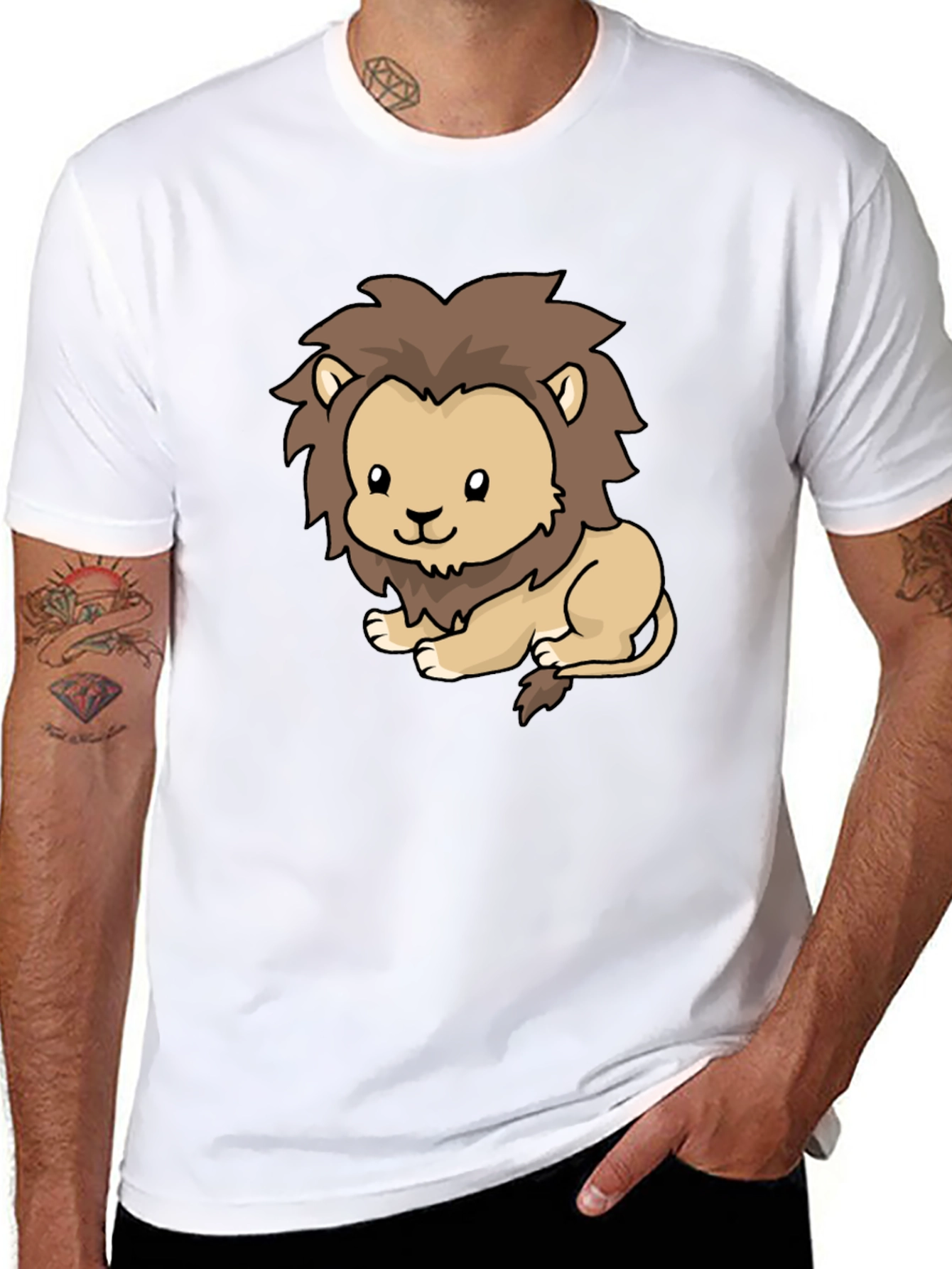 Cute Cartoon Lion Graphic Tee