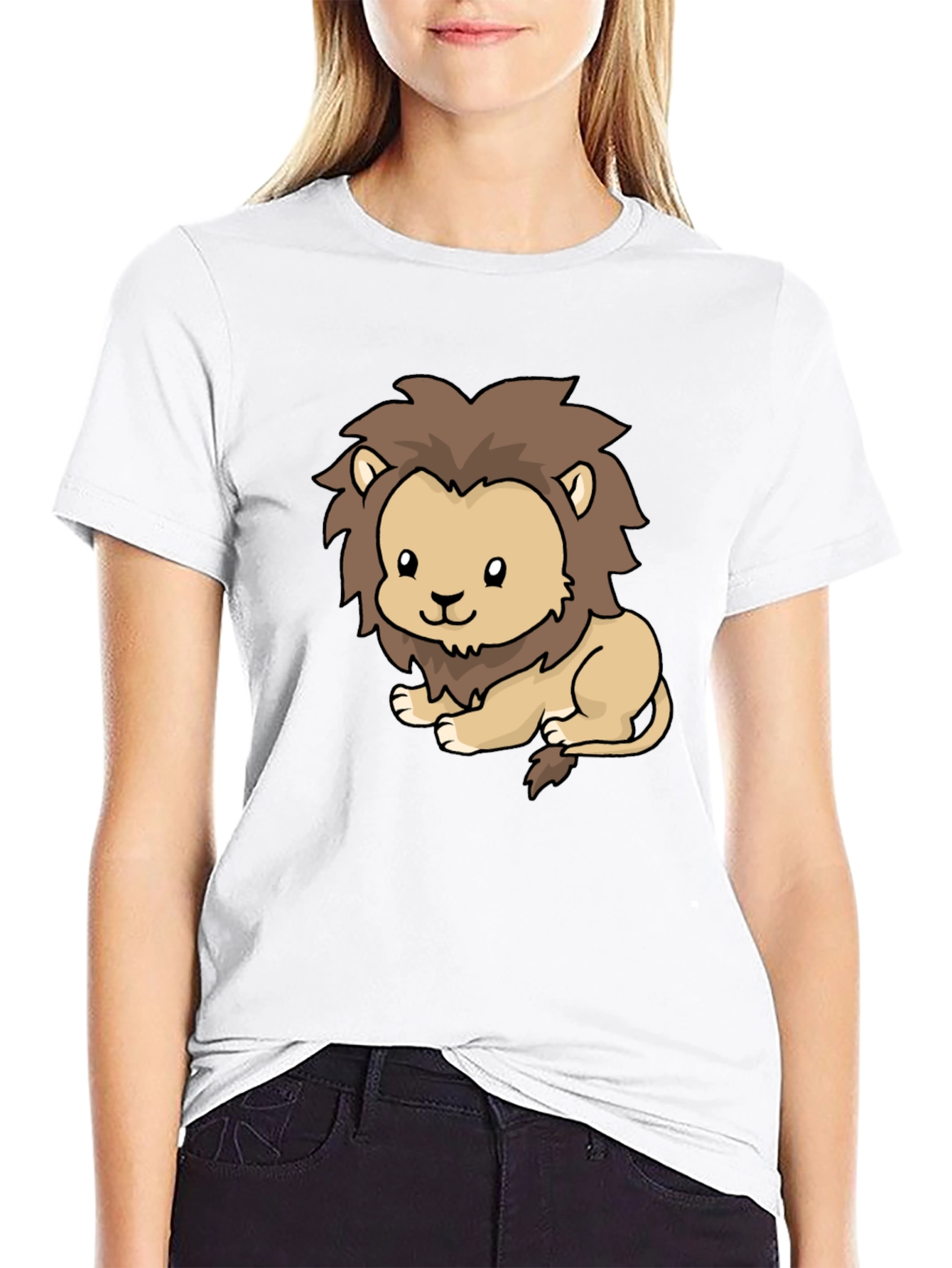 Cute Cartoon Lion Graphic Tee
