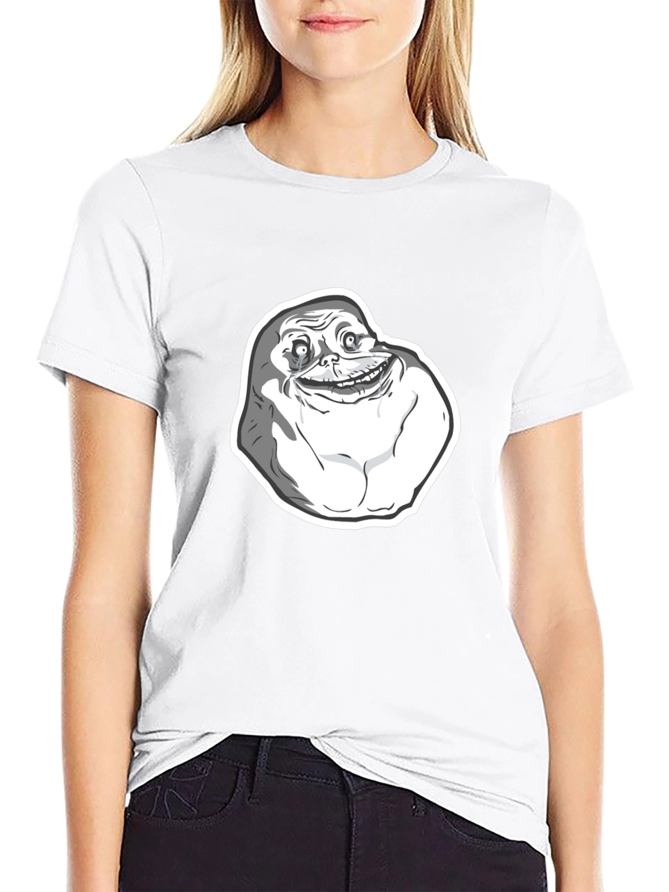 Forever Alone Meme Graphic T-Shirt