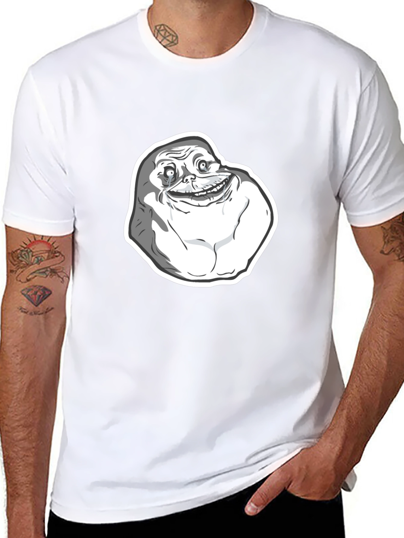 Forever Alone Meme Graphic T-Shirt