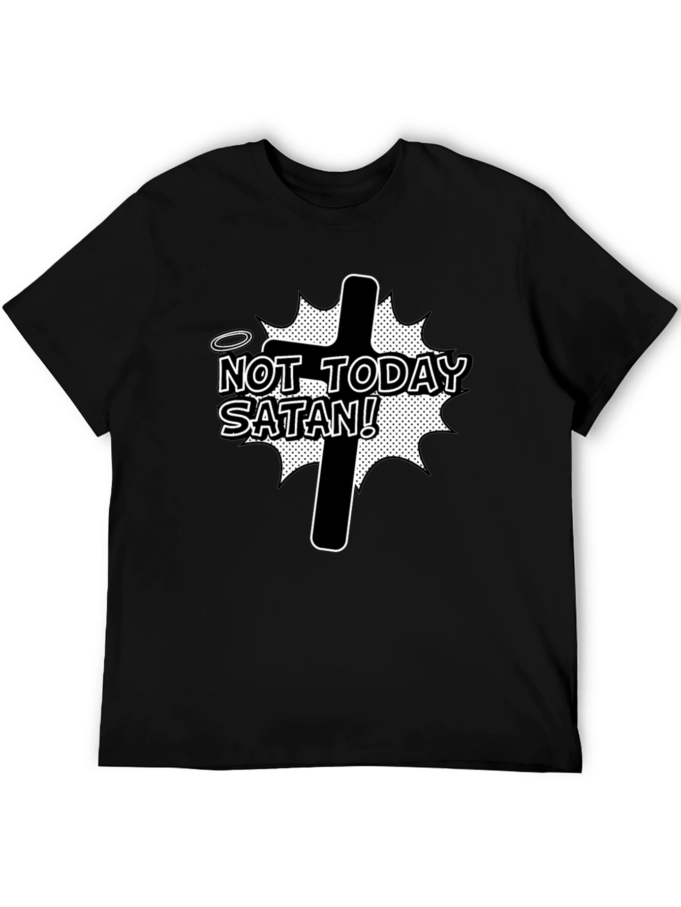 Not Today Satan Graphic Tee - Black T-Shirt