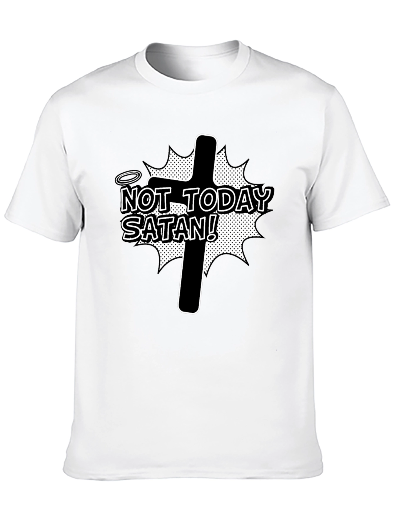 Not Today Satan Graphic Tee - Black T-Shirt