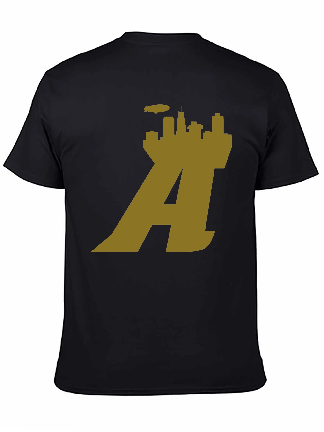 Chicago Skyline A Logo Black T-Shirt