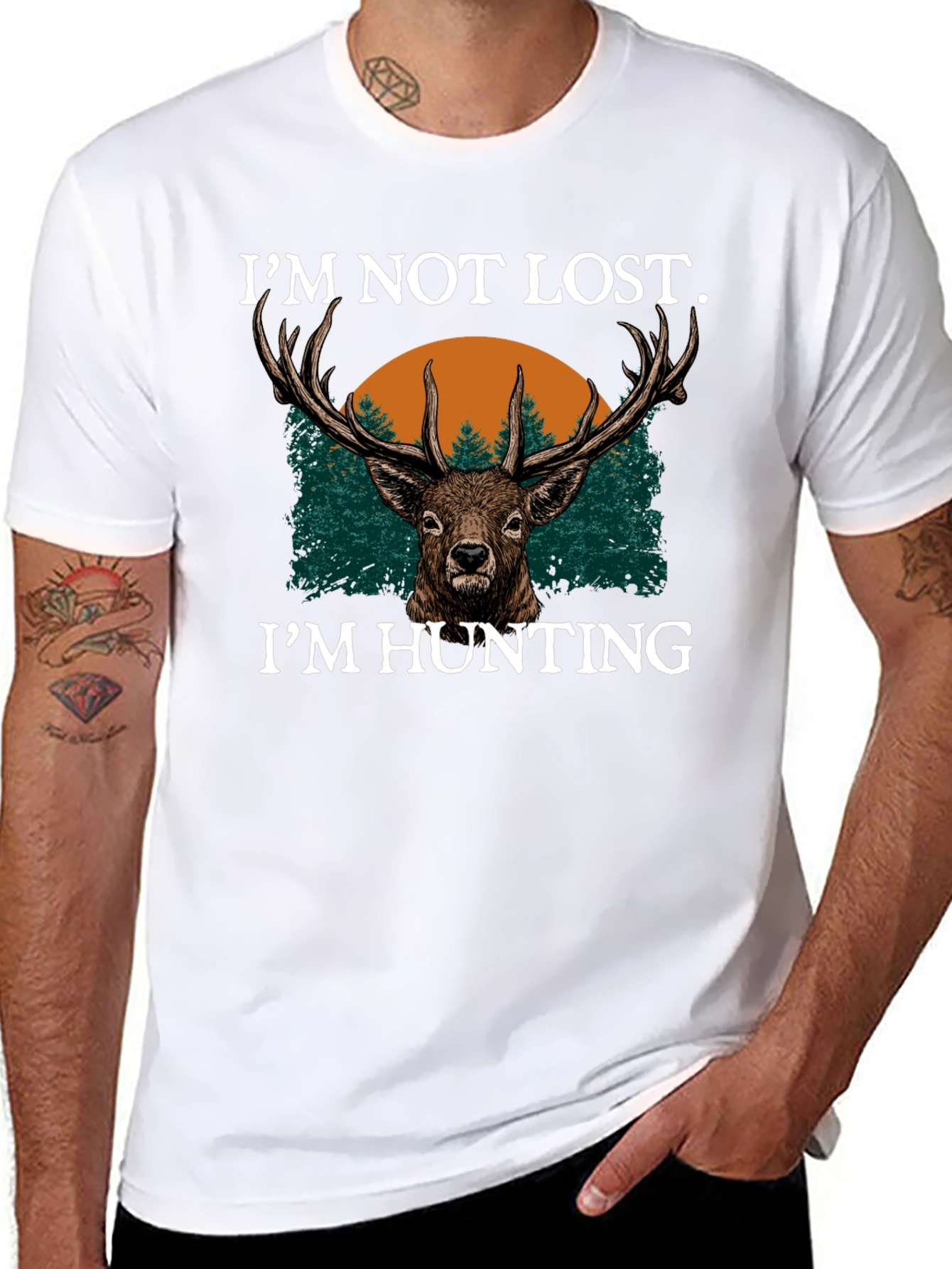 Im Not Lost Im Hunting Graphic Tee