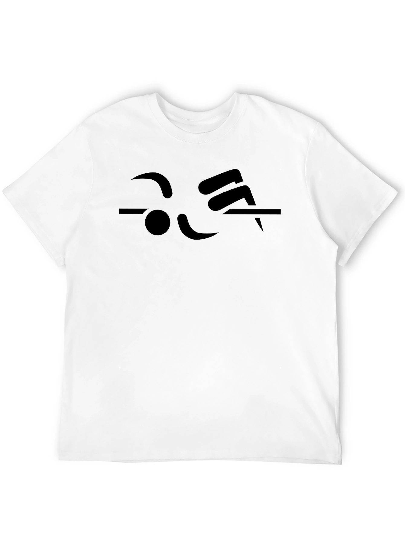 Minimalist Black T-Shirt with Abstract Graphic Print