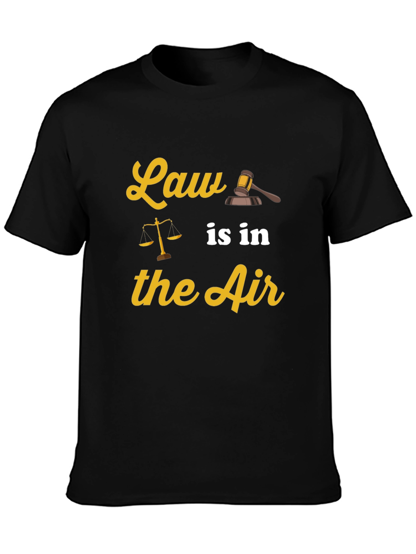Law is in the Air Black T-Shirt