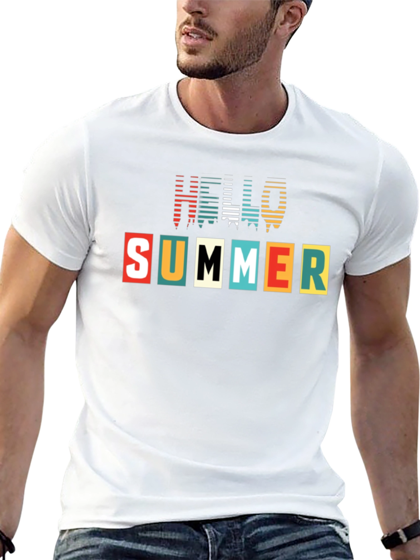 Hello Summer Graphic Print T-Shirt
