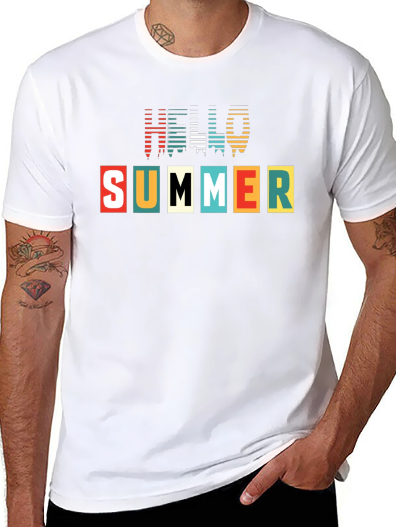 Hello Summer Graphic Print T-Shirt