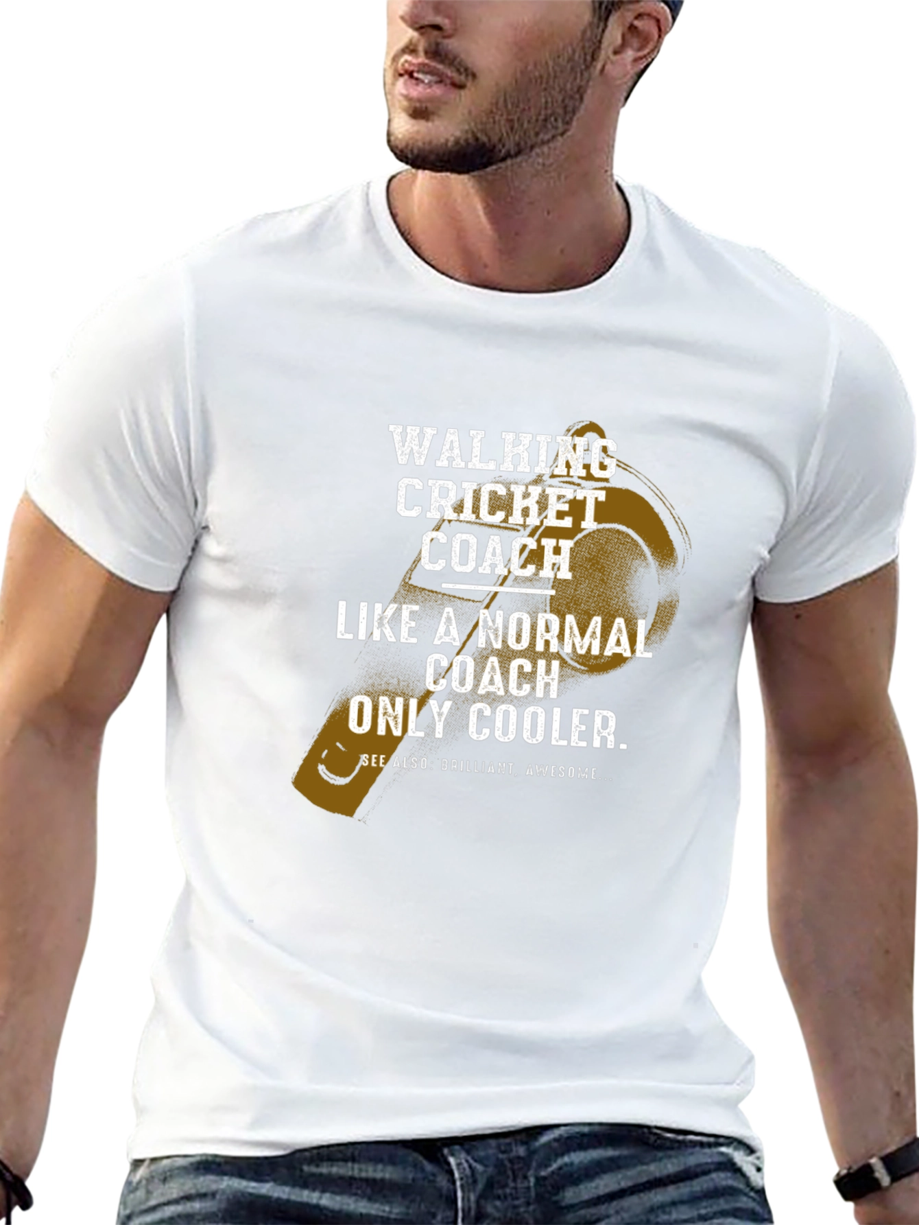 Walking Cricket Coach T-Shirt