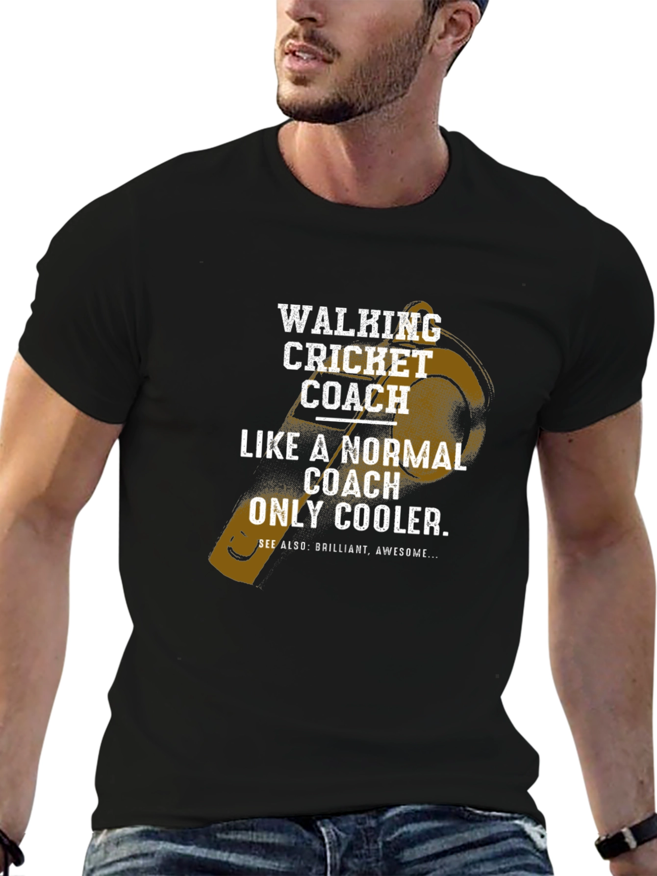 Walking Cricket Coach T-Shirt