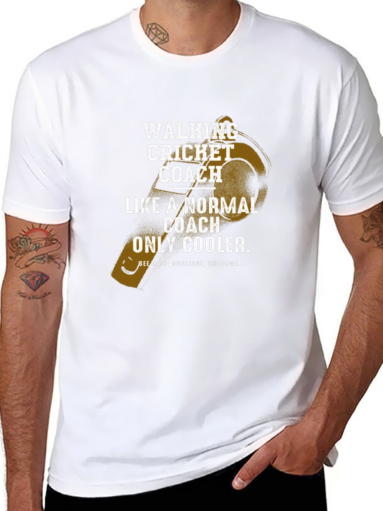 Walking Cricket Coach T-Shirt