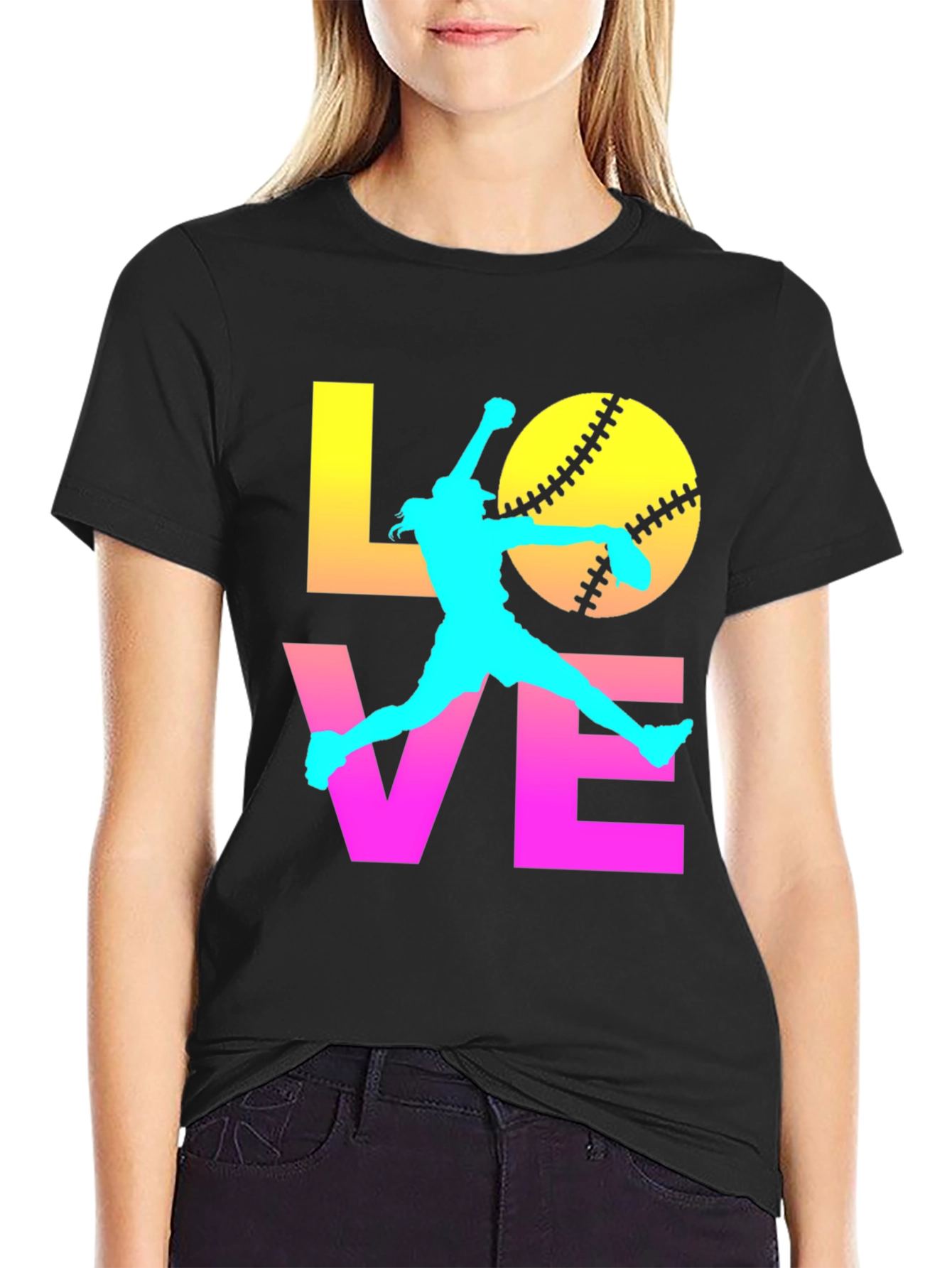 Softball Love Graphic Tee