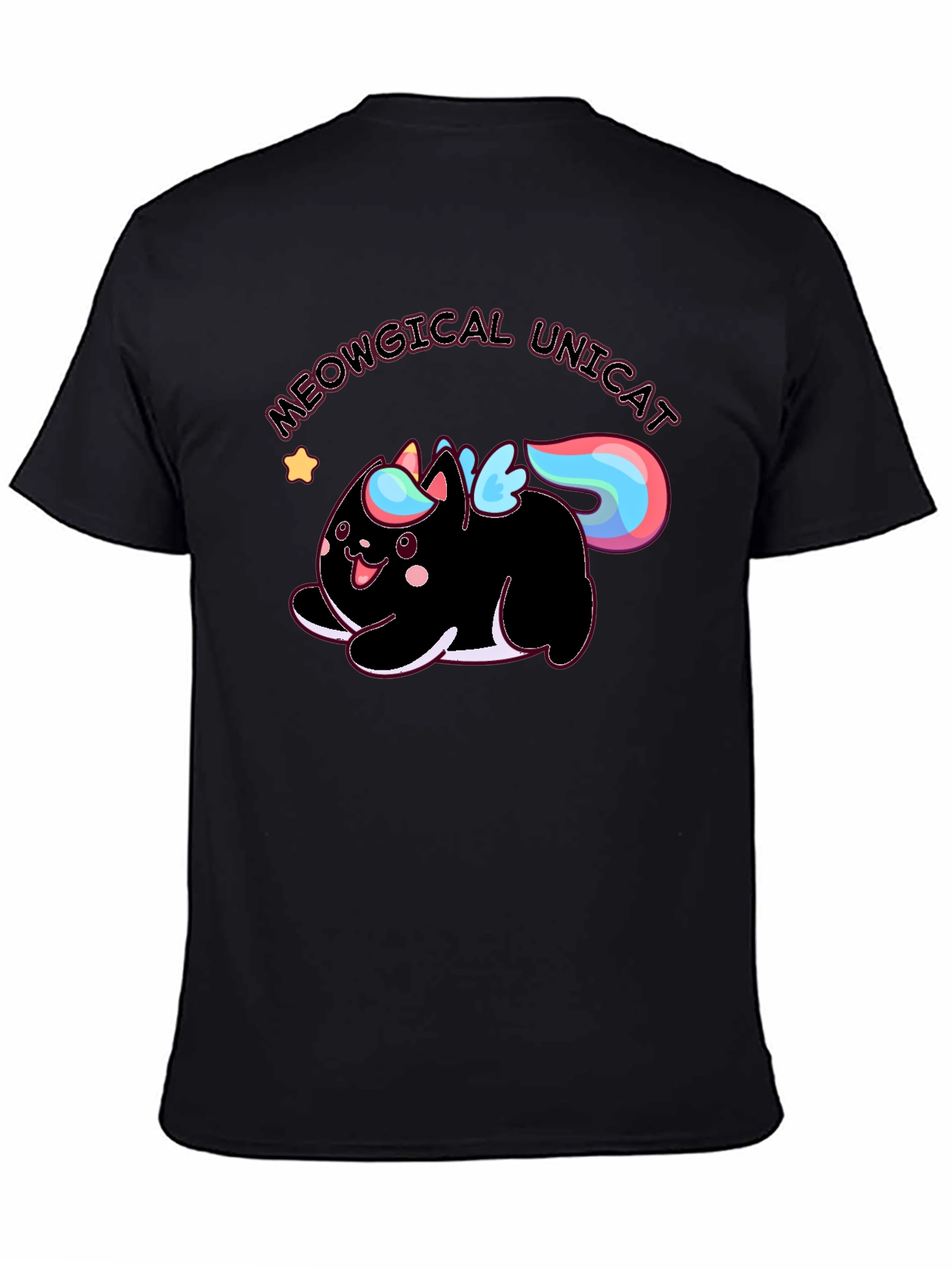 Meowgical Unicat Black Graphic Tee