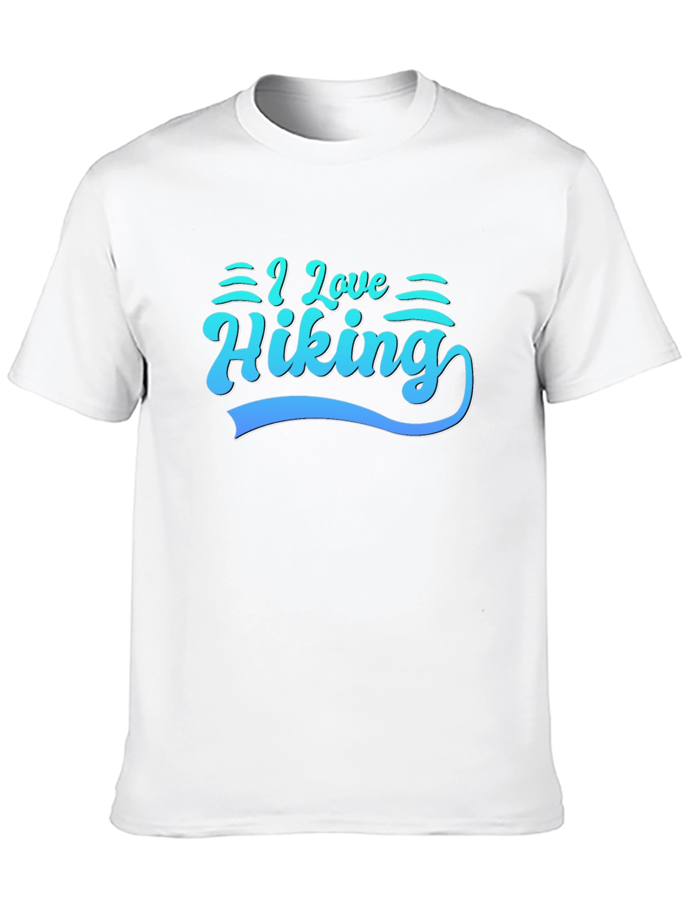 I Love Hiking Tee - Black Cotton Graphic T-Shirt