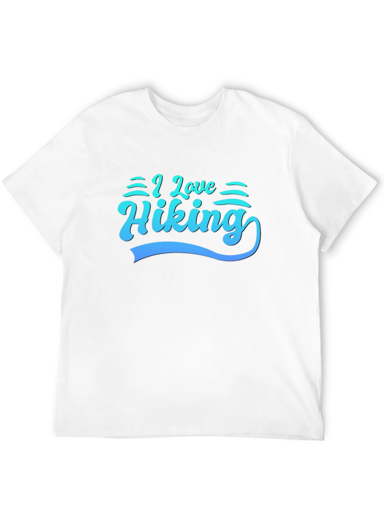 I Love Hiking Tee - Black Cotton Graphic T-Shirt