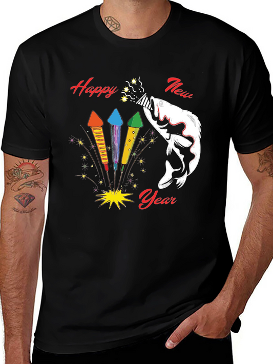 Happy New Year Fishing T-Shirt