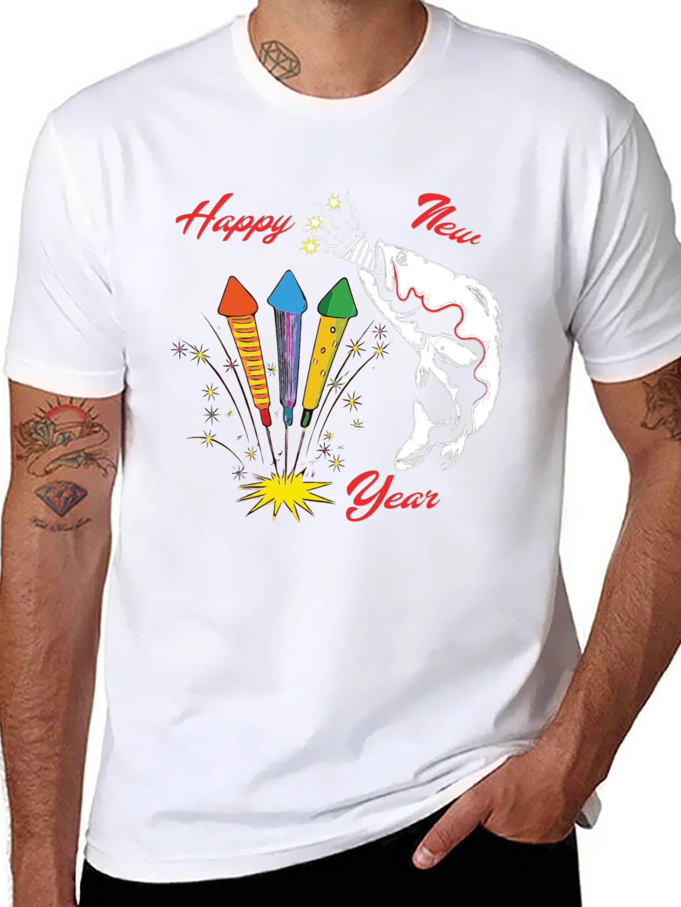 Happy New Year Fishing T-Shirt