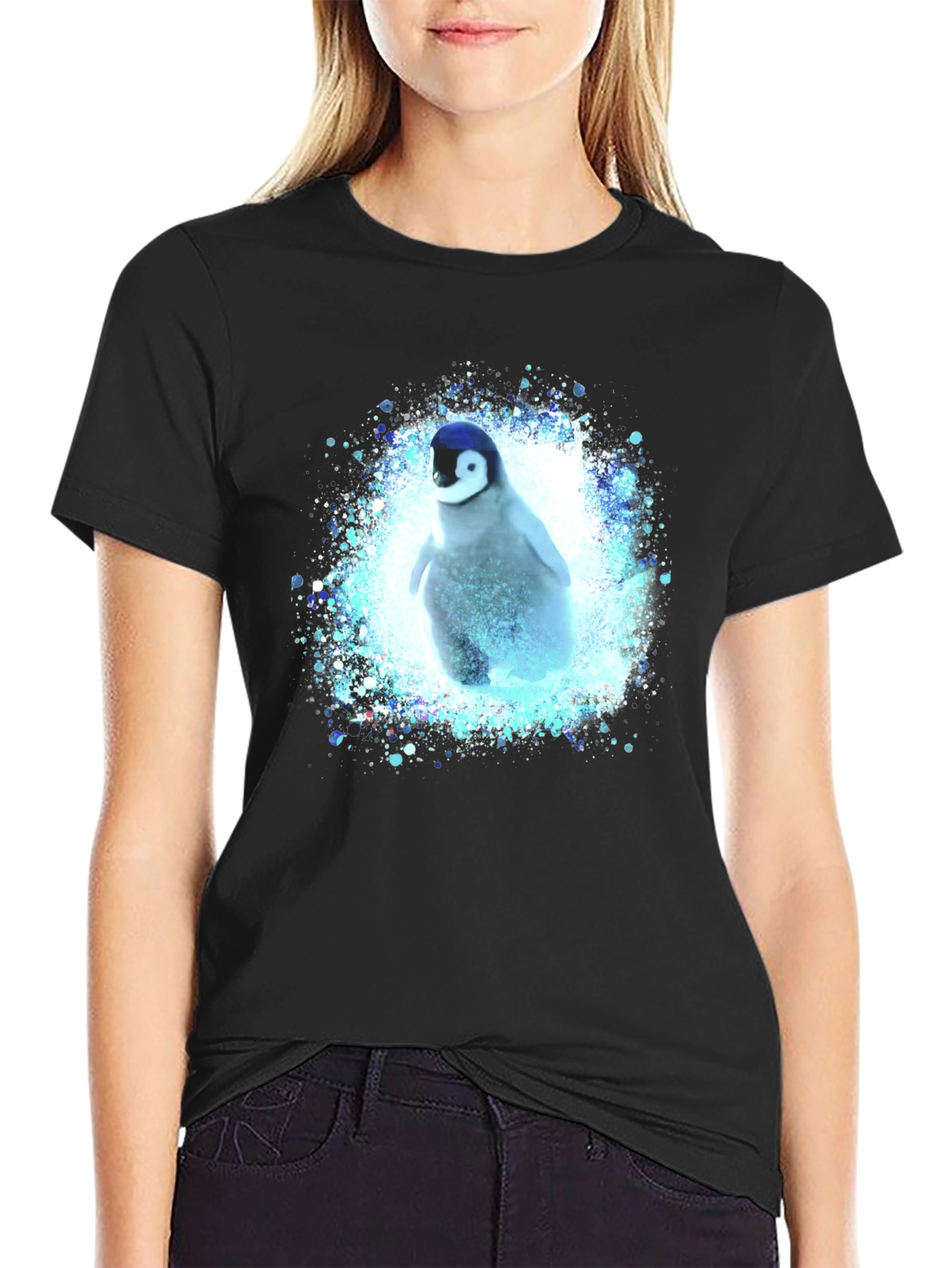 Penguin Splash Graphic T-Shirt