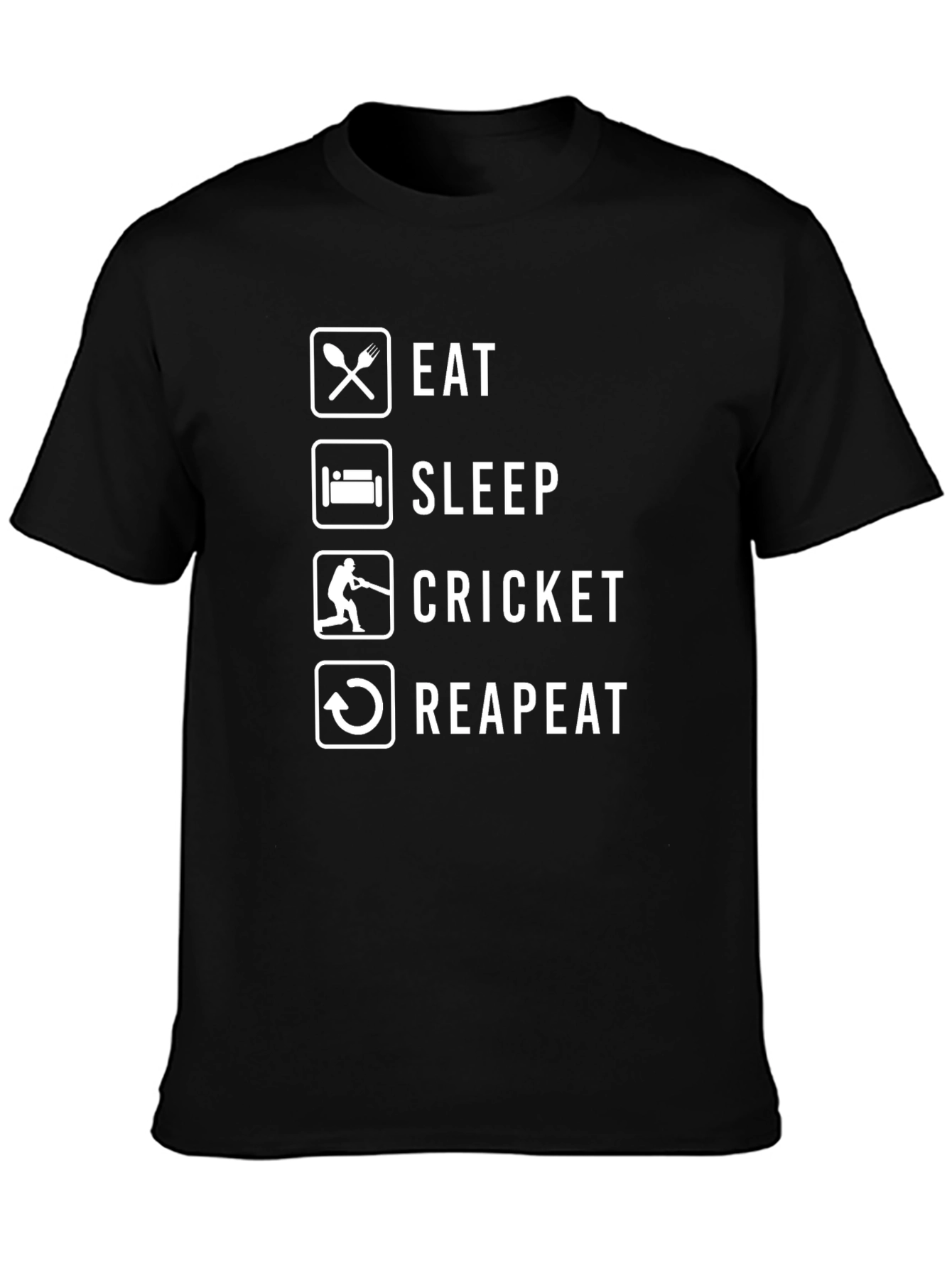 Eat Sleep Cricket Repeat T-Shirt