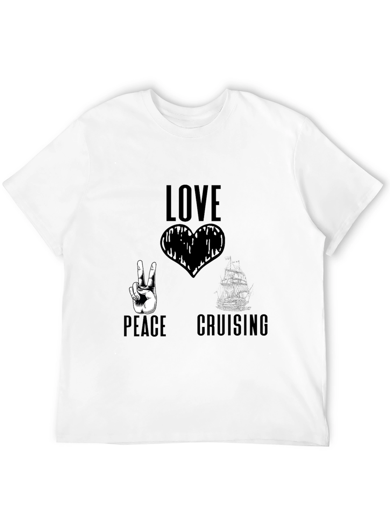 Love Peace Cruising T-Shirt Black