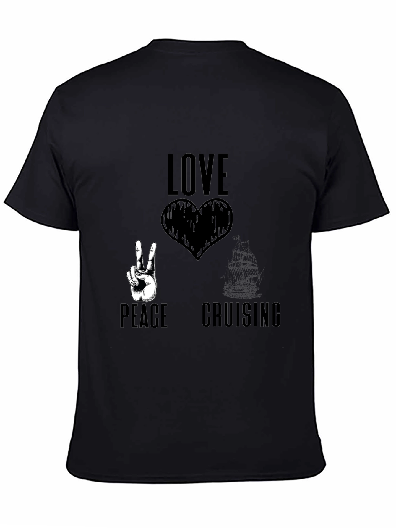 Love Peace Cruising T-Shirt Black