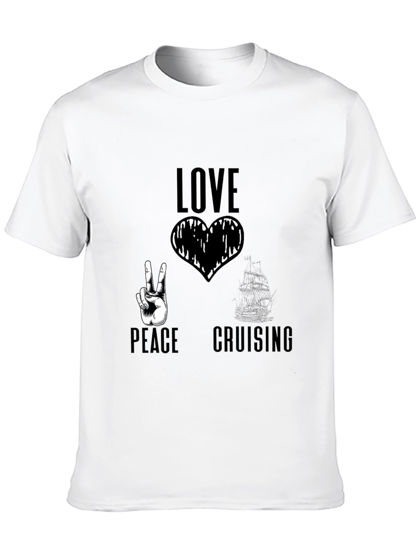 Love Peace Cruising T-Shirt Black