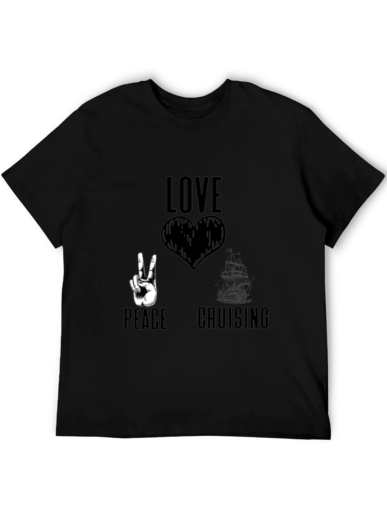 Love Peace Cruising T-Shirt Black