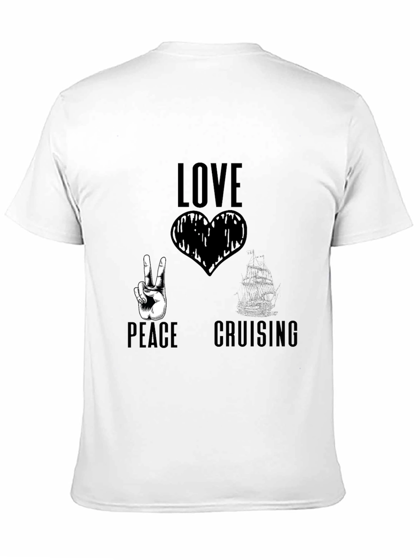 Love Peace Cruising T-Shirt Black