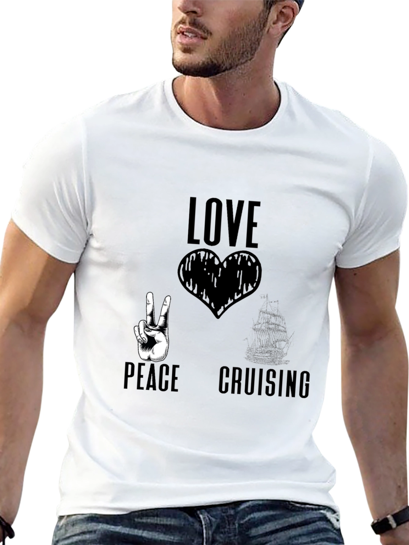 Love Peace Cruising T-Shirt Black