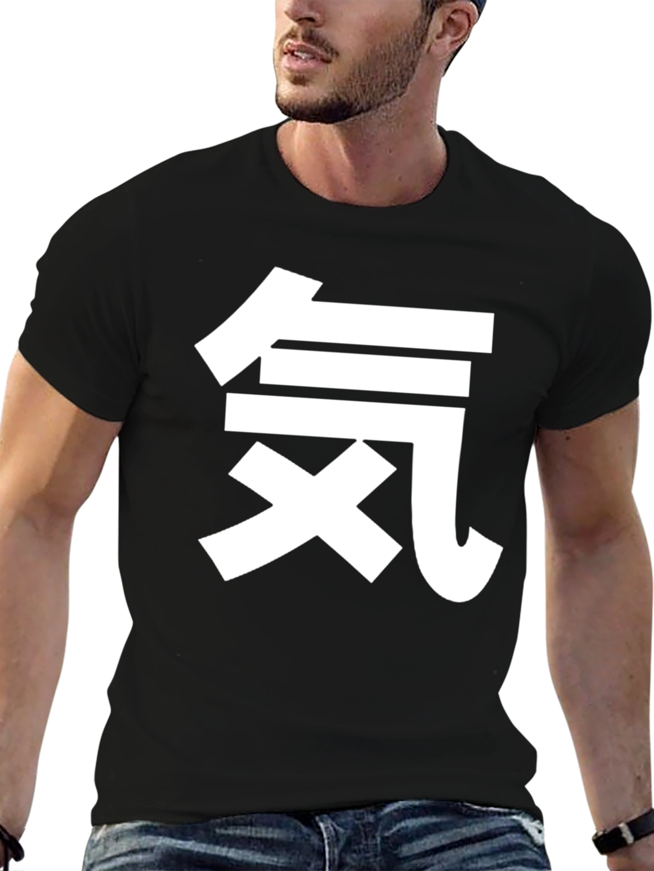Japanese Kanji Character Graphic Tee - Black