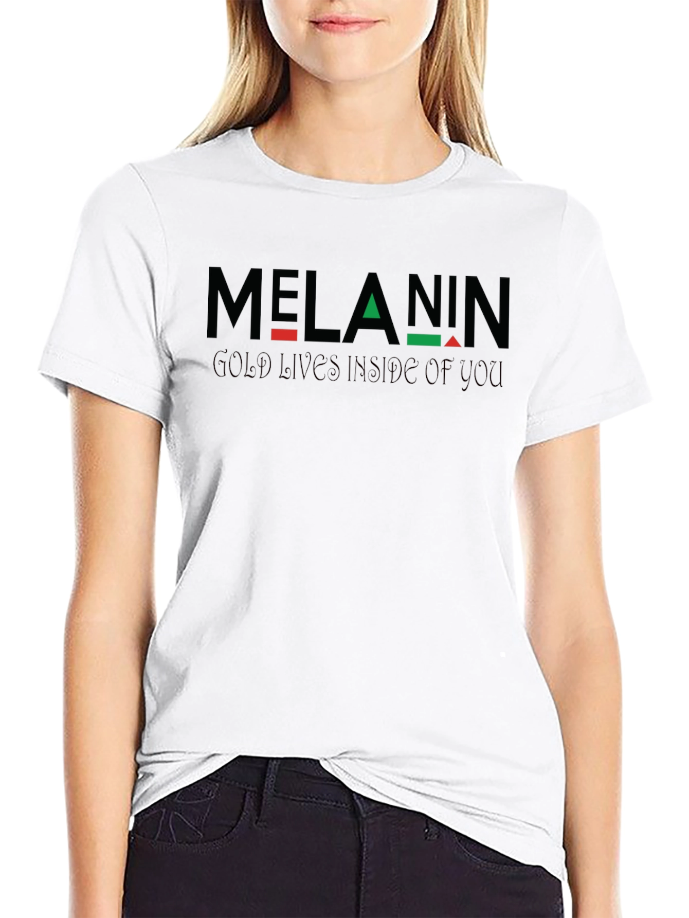 Melanin Gold Inside T-Shirt - Black Pride