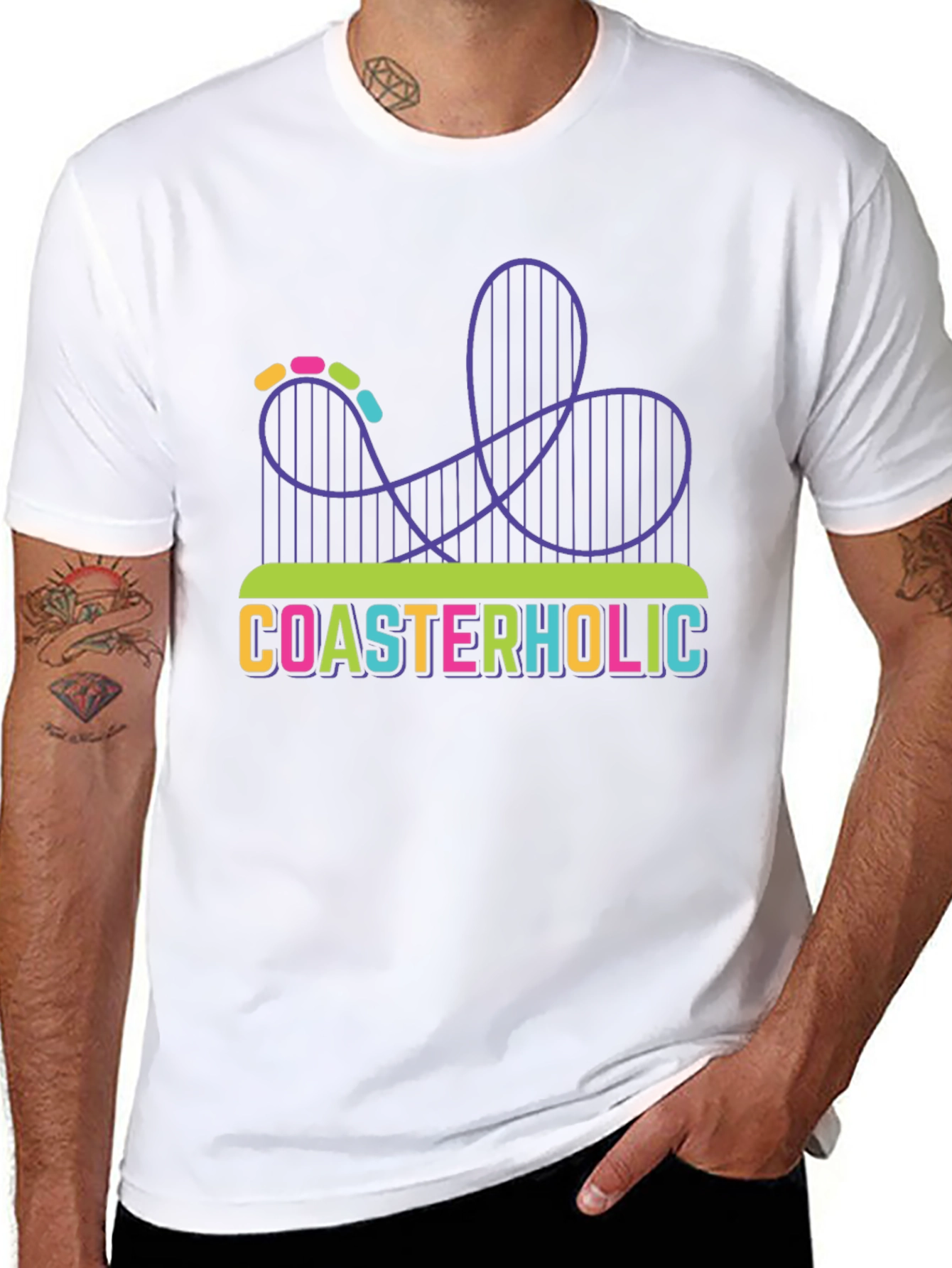 Coasterholic Roller Coaster T-Shirt Fun Ride Tee